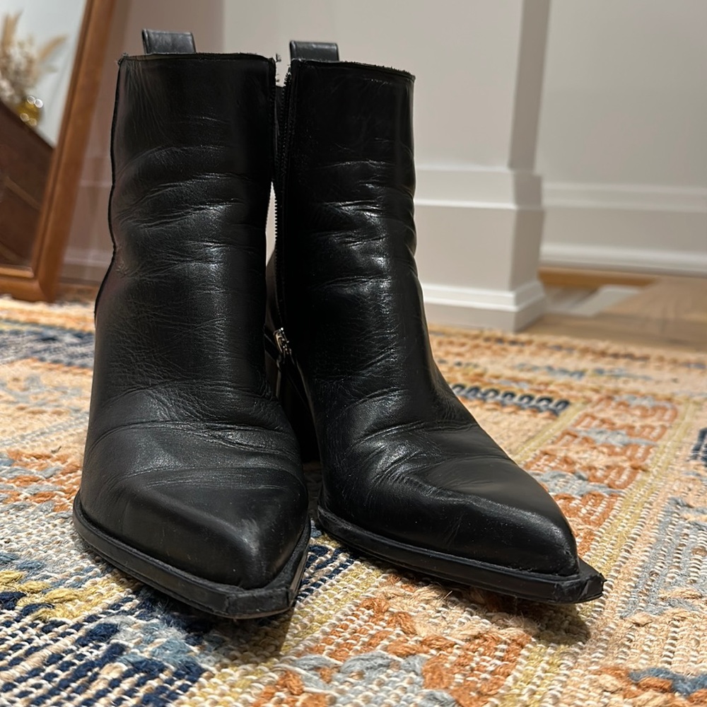 Zara Leather Ankle Boot